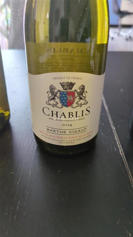 Bourgogne Chablis Marthe Sigaud 2024