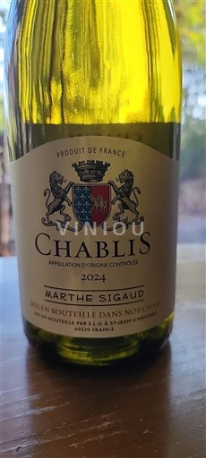 Bourgondië Chablis Marthe Sigaud 2024