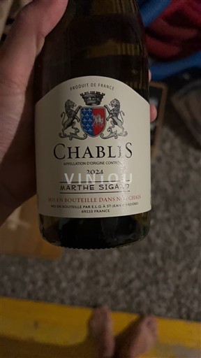 Bourgogne Chablis Marthe Sigaud 2024