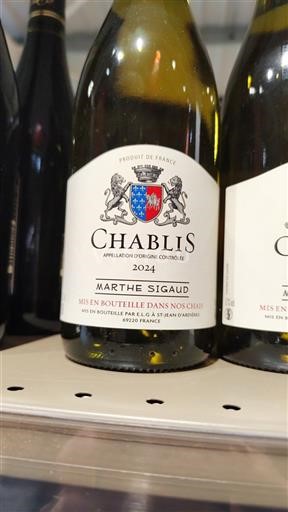 Burgundi Chablis Marthe Sigaud 2024