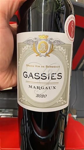 Bordeaux Margaux Grand Cru Gassies 2020