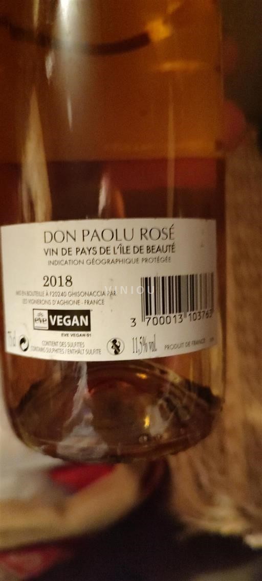 Corsica Niet gespecificeerd Les Vignerons Aghione 2018