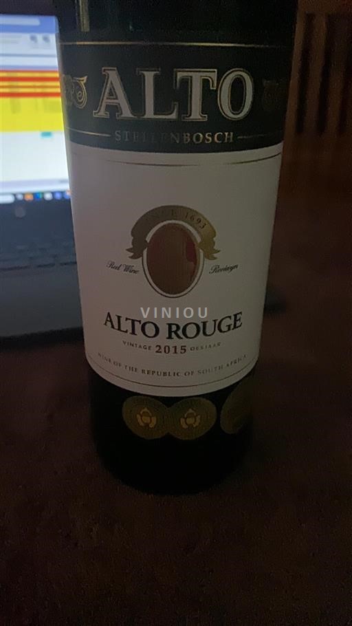 Küstenregion Stellenbosch Alto Alto Rouge 2015