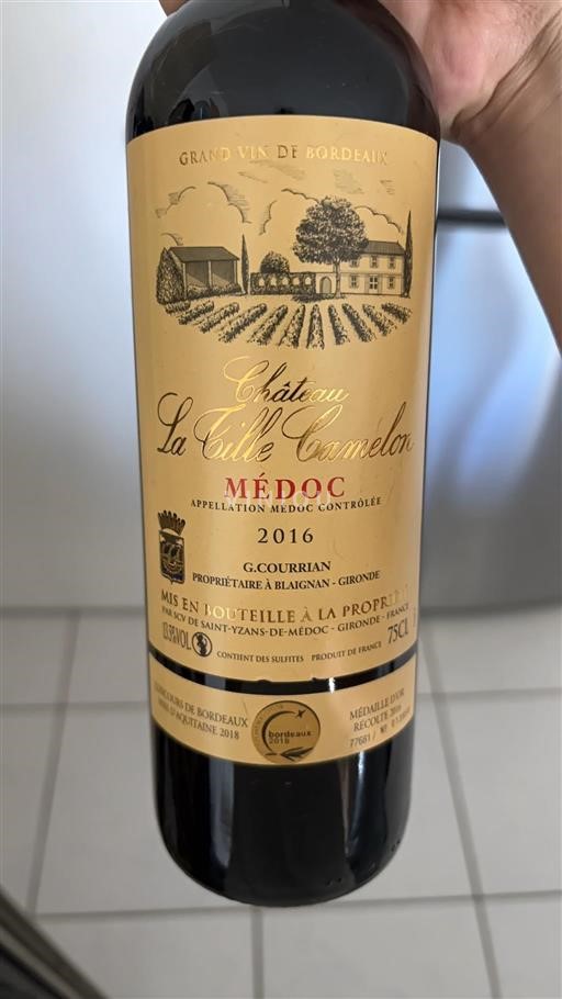 Bordéus Médoc Château La Tille Camelon 2016
