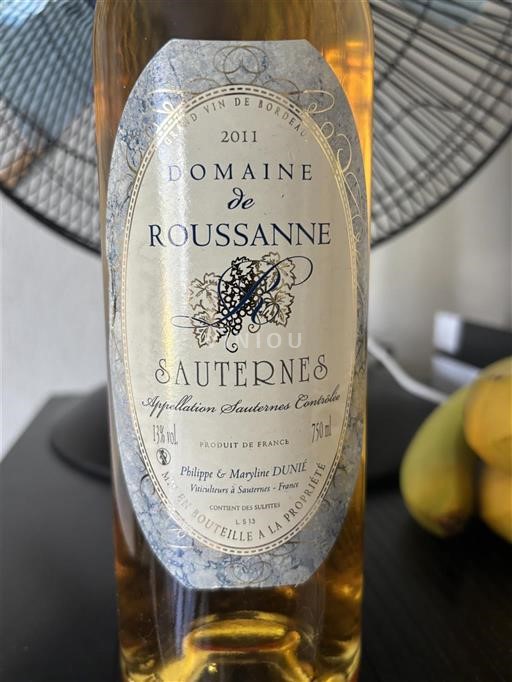Bordeaux Sauternes Domaine Roussanne 2011