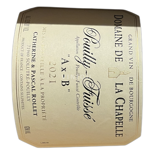 Borgogna Pouilly-fuissé Domaine de la Chapelle Ax-B 2021