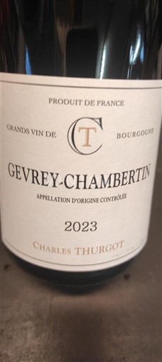 Borgoña Gevrey-Chambertin Grand Cru Charles Thurgot 2023