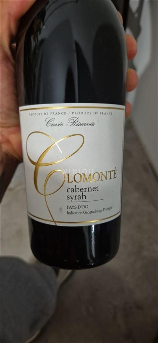 Languedoc ja Roussillon Pays d'Oc Clomonté Réservée Ei vuosikertaa