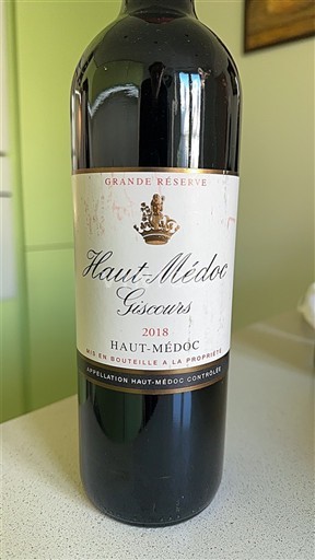 Bordéus Haut-Médoc Giscours Grande Réserve 2018