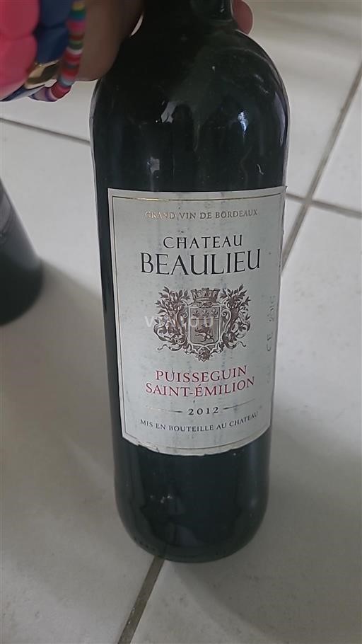 Burdeos Puisseguin-saint-émilion Château Beaulieu 2012