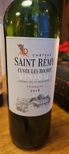Bordeaux Fronsac Château Saint Rémy Les Roches 2018