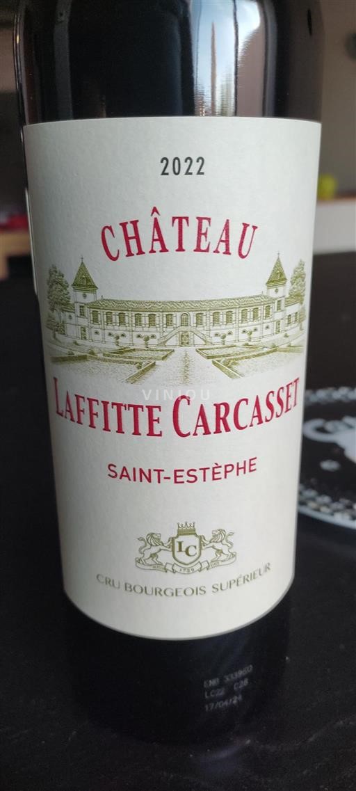 Bordeaux Saint-Estèphe Grand Cru Château Laffitte Carcasset 2022