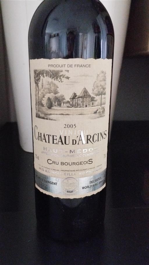 Bordeaux Haut-Médoc Cru Bourgeois Château Arcins 2005