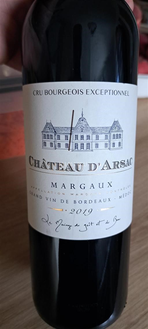 Bordeaux Margaux Château Arsac 2019