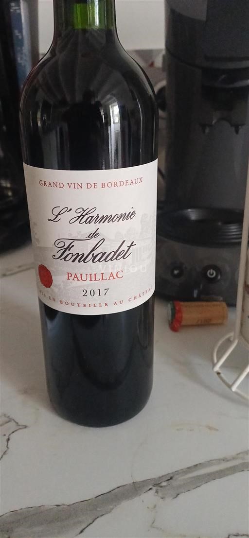 Bordeaux Pauillac Fonbadet L'Harmonie de Fonbadet 2017