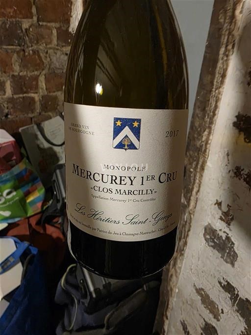Burgundsko Mercurey Premier Cru Les Héritiers Saint-Genys Clos Marcilly 2017