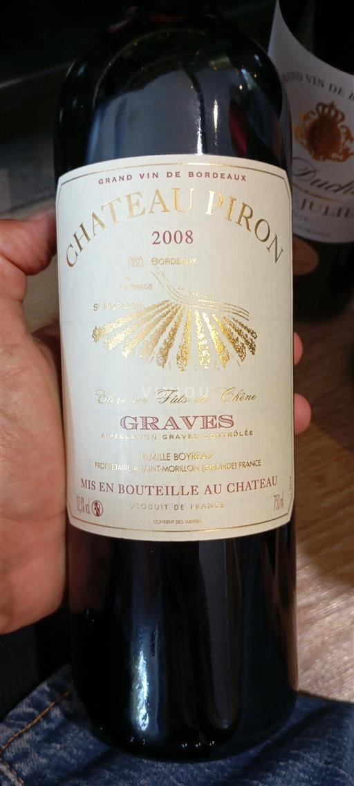 Bordeaux Graves Château Piron 2008