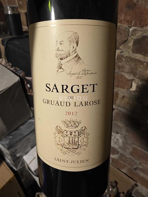Bordeaux Saint-Julien Gruaud Larose Sarget 2012