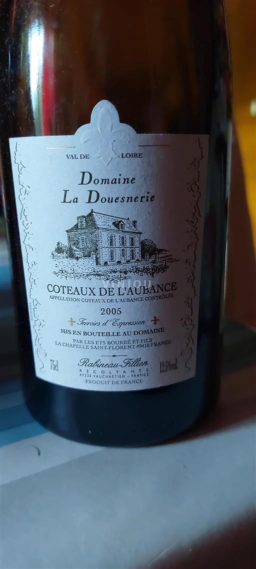 Loiren laakso Coteaux-de-l'aubance Domaine La Douesnerie Terroirs d'Expression 2005