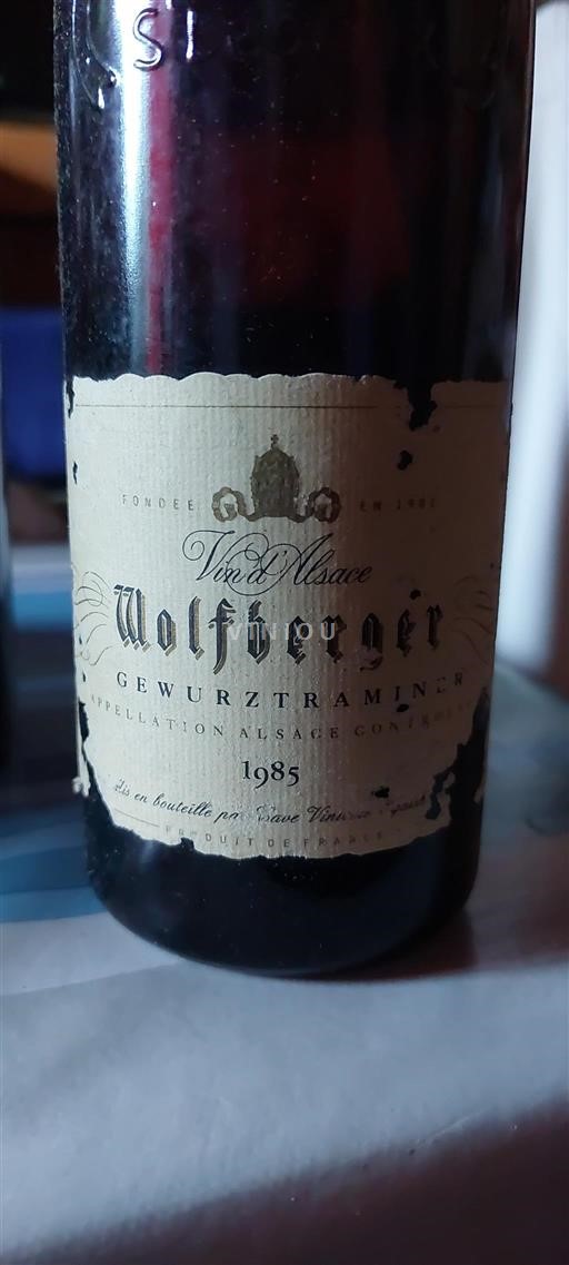 Alsace Grand Cru Wolfberger Gewurztraminer 1985