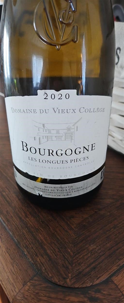 Borgoña Domaine Vieux Collège Les Longues Pièces 2020