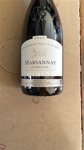 Borgogna Marsannay Domaine Vieux Collège Les Récilles 2022