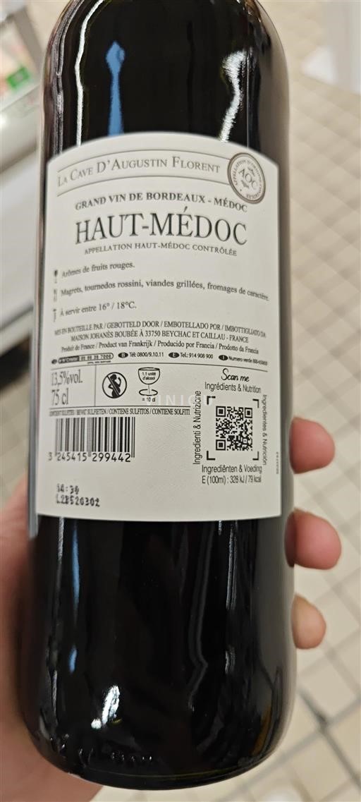 Bordeaux Haut-Médoc La Cave Augustin Florent Non-Vintage