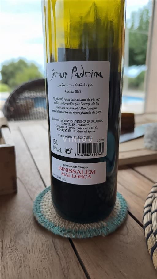 Quần đảo Balearic Binissalem Vinyes i Vins Ca Sa Patdrina Gran Patdrina 2022