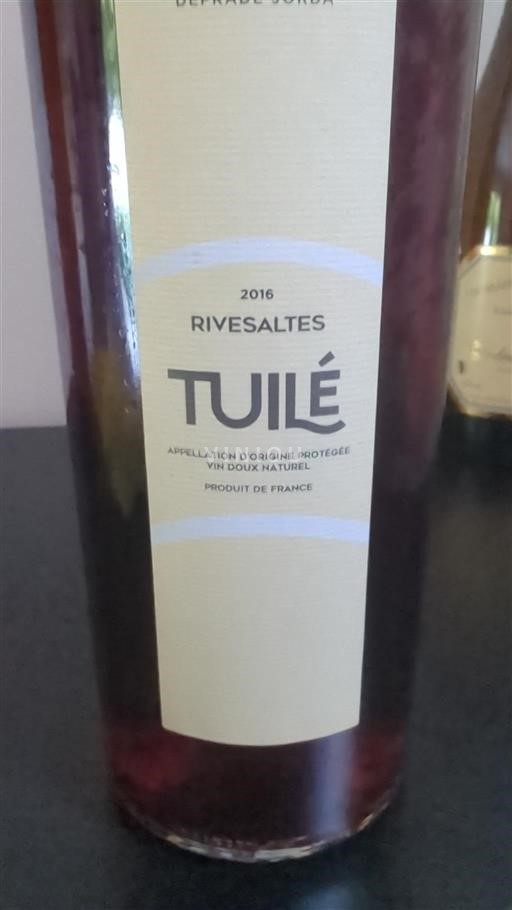 Roussillon Rivesaltes Deprade Jorda Tuilé 2016