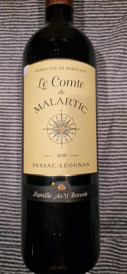 Bordeaux Pessac-Léognan Malartic-Lagravière Le Comte de Malartic 2019