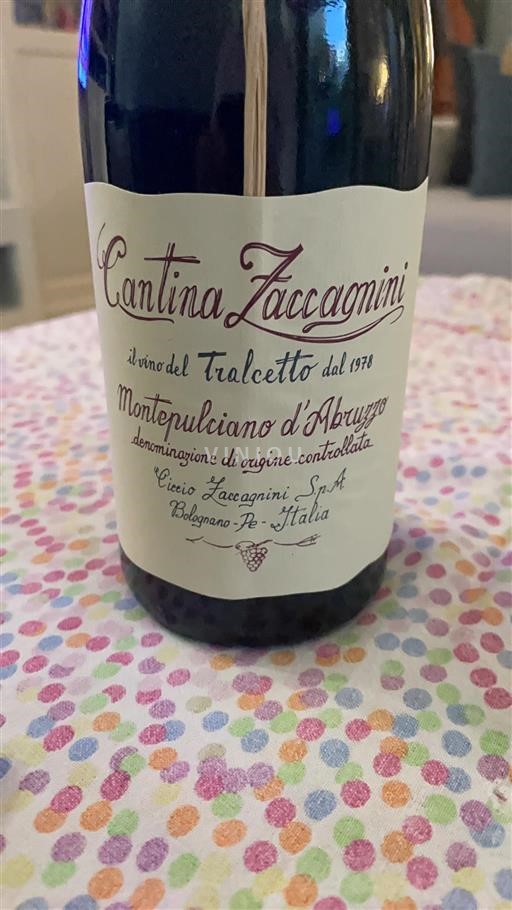 Abruzos Montepulciano d'Abruzzo Cantina Zaccagnini Il Vino del Tralcetto 2022