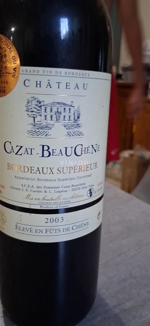 Burdeos Bordeaux superior Cazat-Beauchene 2003