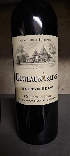 Burdeos Haut-Médoc Château Arcins 2012