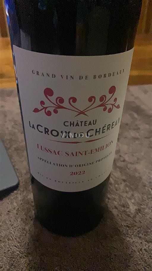 Bordeaux Lussac-Saint-Émilion Château La Croix de Chereau 2022