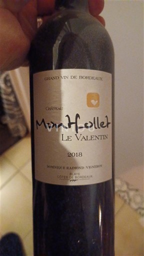 Burdeos Blaye-Côtes de Burdeos Château Montfollet Le Valentin 2018