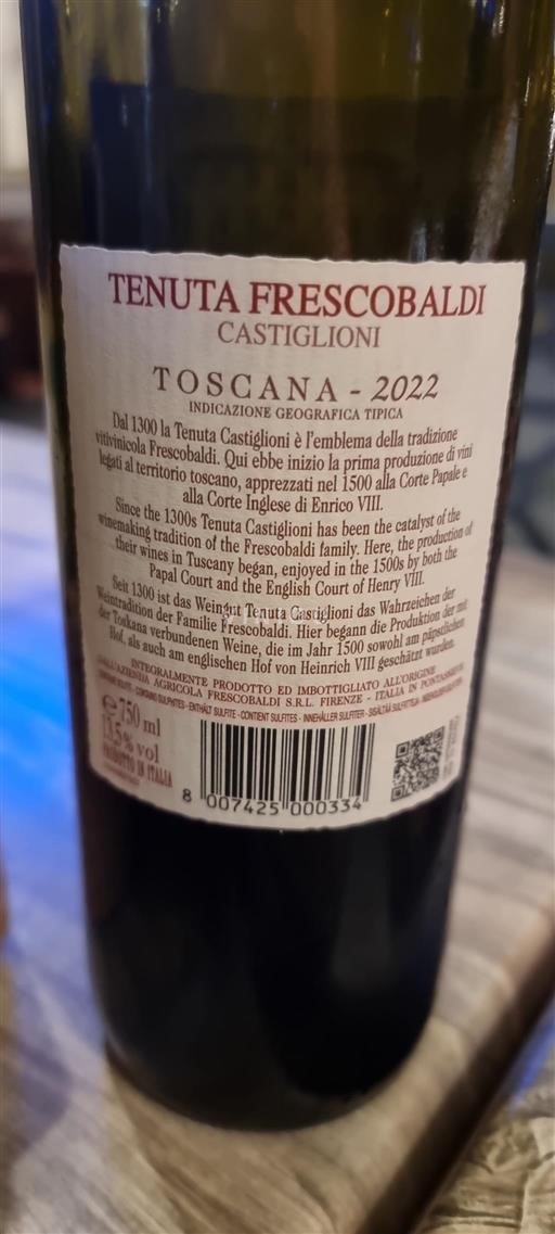 Tuscany Tenuta Frescobaldi Castiglioni 2022