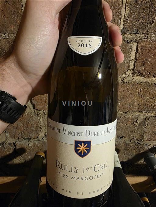 Burgundi Rully Premier Cru Domaine Vincent Dureuil-Janthial Les Margotés 2016