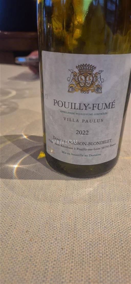 Loirevallei Pouilly-fumé Domaine Masson-Blondelet Villa Paulus 2022
