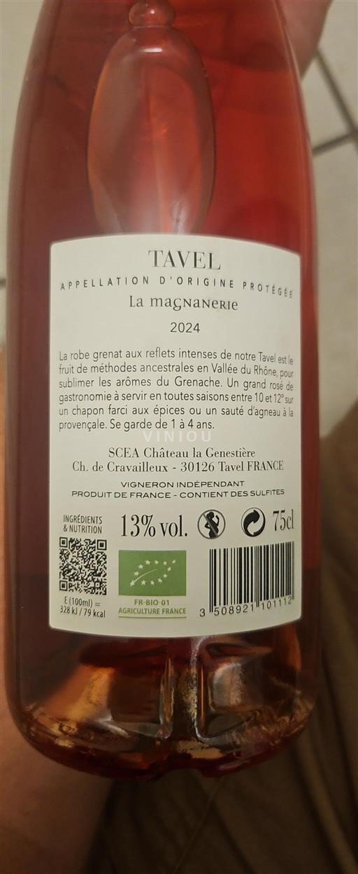 Rhônen laakso Tavel Château La Genestière La Magnanerie 2024