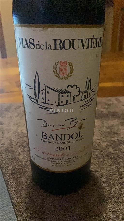 Provence Bandol Mas de la Rouvière 2001