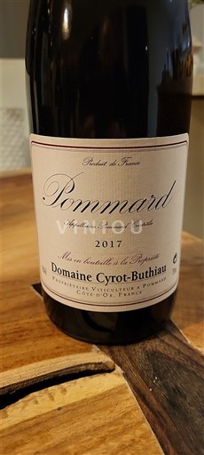 Burgundy Pommard Domaine Cyrot-Buthiau 2017