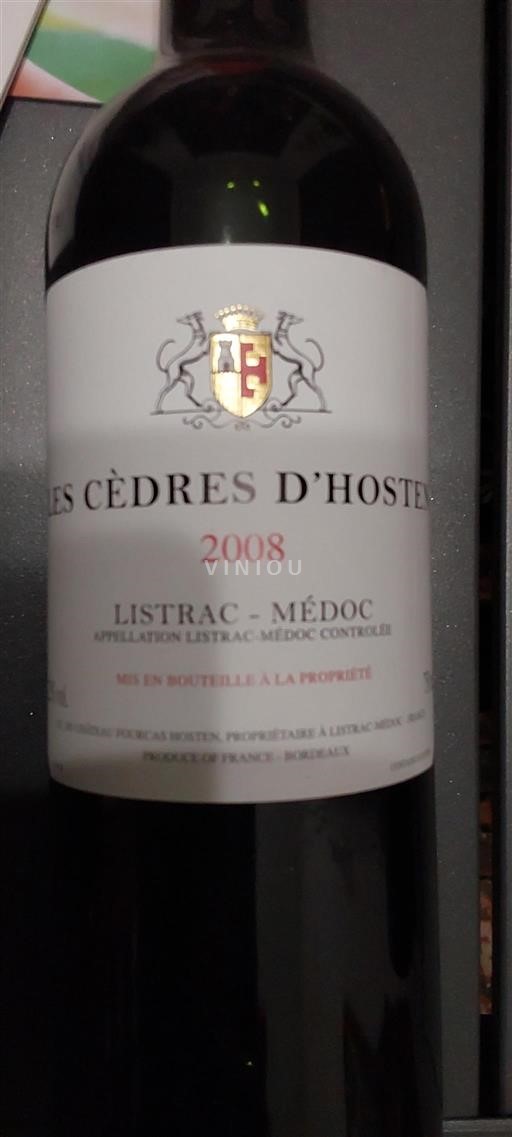 Bordeaux Listrac-Médoc Château Fourcas Hosten Les Cèdres d'Hosten 2008