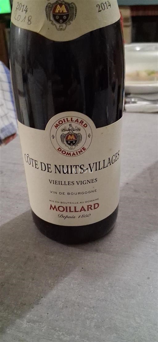 Burgundi Côte de Nuits -kylät Moillard Vieilles Vignes 2014