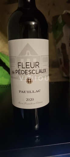 Bordeaux Pauillac Grand Cru Château Pédesclaux Fleur de Pédesclaux 2020