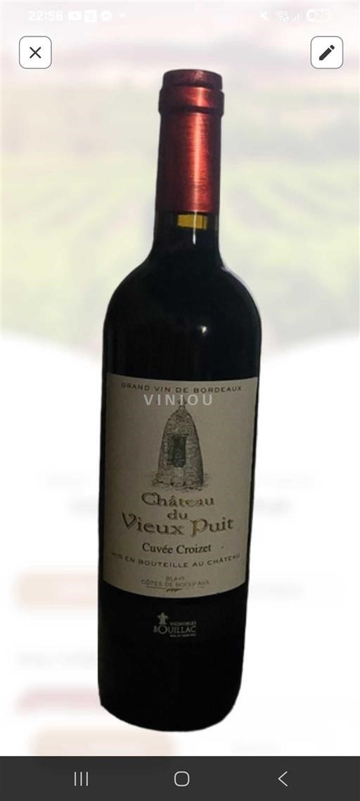 Bordeaux Blaye Château Vieux Puit Croizet Neleten.