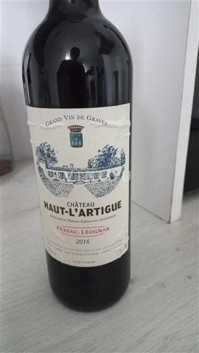Bordeaux Pessac-Léognan Château Haut-l'Artigue 2016