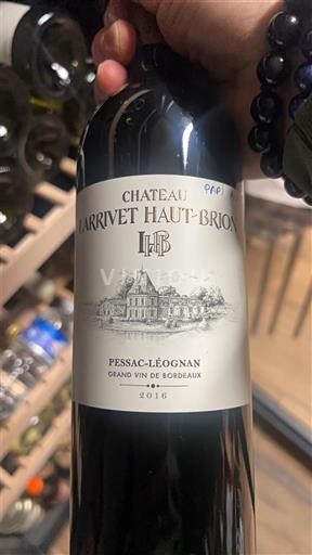 Bordeaux Pessac-Léognan Grand Cru Château Larrivet Haut-Brion 2016