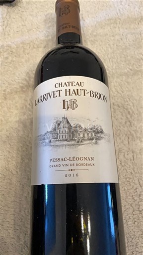 Bordeaux Pessac-Léognan Grand Cru Château Larrivet Haut-Brion 2016