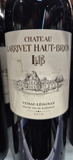 Burdeos Pessac-Léognan Grand Cru Château Larrivet Haut-Brion 2016