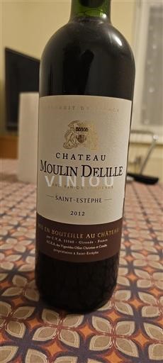 Burdeos Saint-Estèphe Chateau Moulin Delille 2012